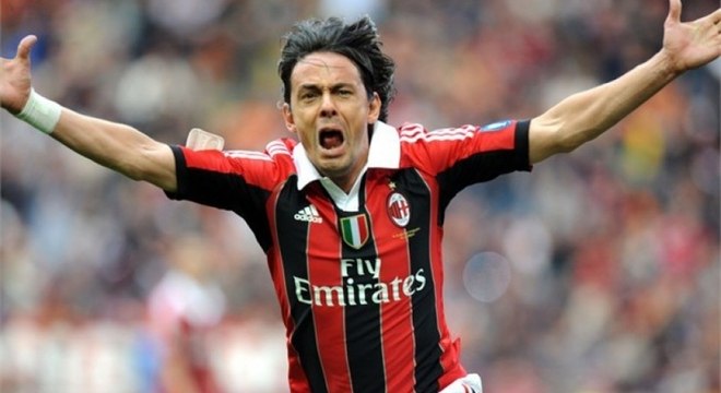 8º Filippo Inzaghi (Juventus e Milan) - 50 gols (Foto: Reprodução)