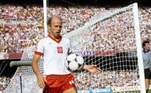 8º lugar: Grzegorz Lato (atacante - Polônia): 10 gols em Copas do Mundo - O polonês fez história em Copas do Mundo. O atacante foi o artilheiro em 1974, com 7 gols. O jogador também disputou as edições de 1978 (2 gols) e 1982 (1 gol).