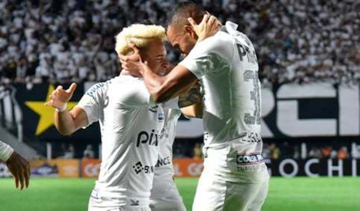 8º lugar: SANTOS (33 pontos) - 23 jogos - Título: 0.15% / Libertadores: 8.8% / Sul-Americana: 62.7% / Rebaixamento: 1%