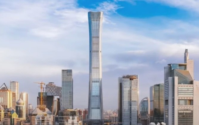 9° lugar: China Zun - País em que foi construído: China - Ano: 2018 - Altura: 528 metros
