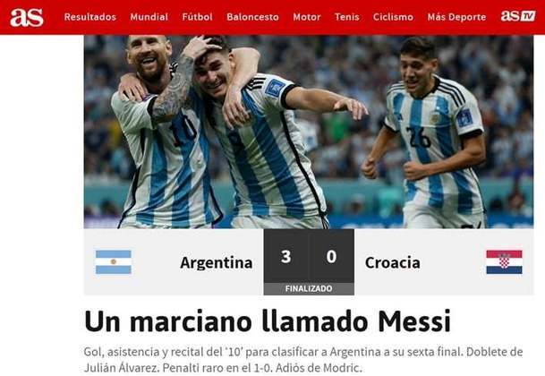 A Argentina está na grande final! Com uma atuação impressionante de Lionel Messi e dois gols de Julián Álvarez, os hermanos são os primeiros finalistas. Obviamente, o feito rendeu uma grande repercussão mundial. O 
