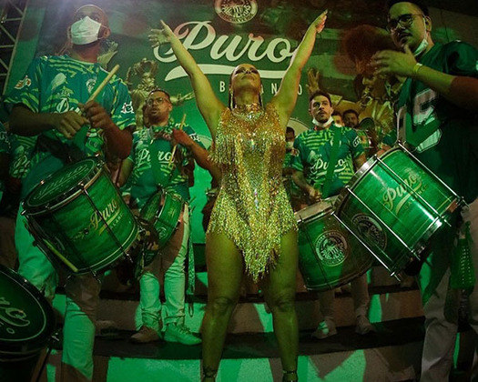A atriz Viviane Araújo será rainha de bateria na Mancha Verde, escola ligada ao Palmeiras (SP),e no Salgueiro, no RJ. Além disso, ela acumula o posto simbólico de musa de ambas as escolas. 