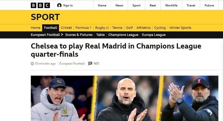 Real x azarão? Imprensa internacional repercute quartas da Champions