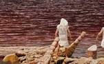 Com o rio Nilo completamente vermelho,foi impossível pescar, se banhar e pegar água para beber ou cozinhar