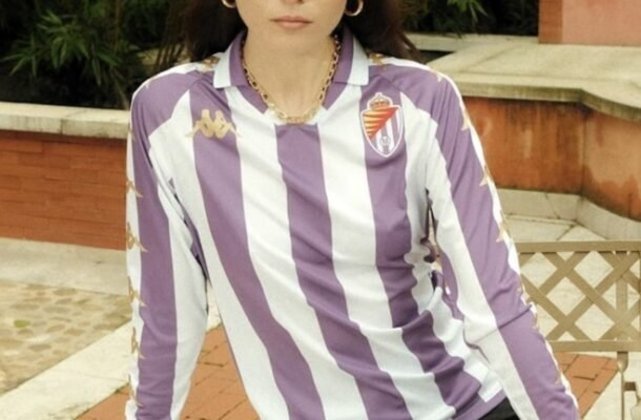 A camisa do Valladolid em celebração ao seu 40º aniversário, feita pela Kappa, aparece na sétima posição. Foto: divulgação/Kappa