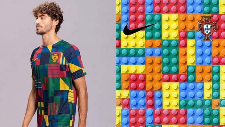 A camisa pré-jogo de Portugal para Copa do Mundo do Qatar rendeu brincadeiras envolvendo Romero Britto, Lego e muito mais.