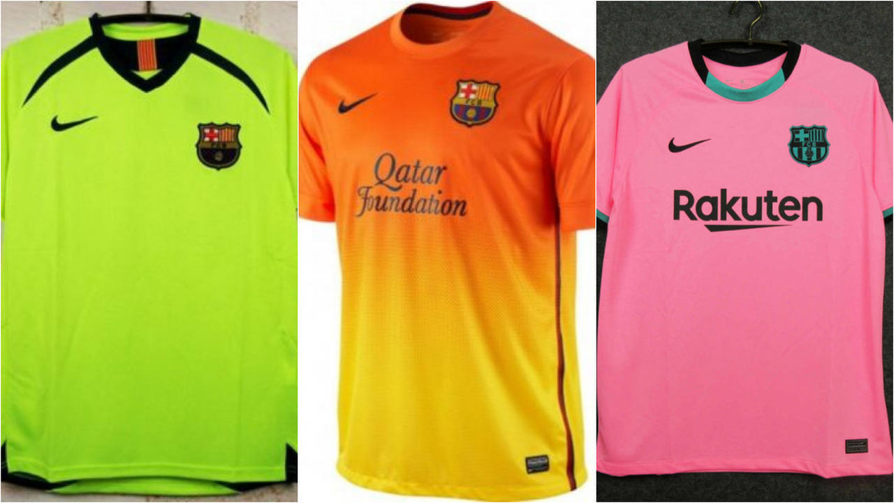 camisa do barcelona salmão