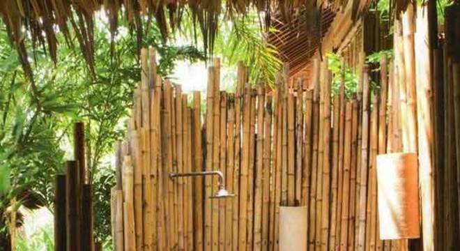 A cerca traz privacidade para o momento do banho