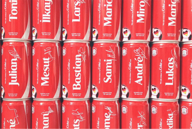 A Coca-Cola fez uma campanha colocando nomes de pessoas nas latas. E o canal 