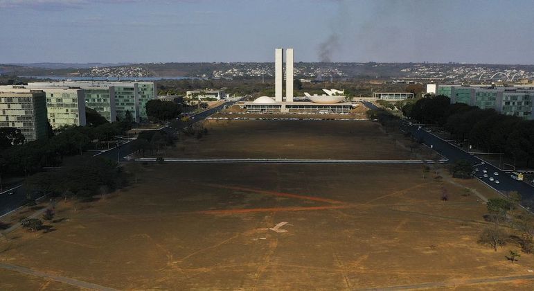A Esplanada dos Ministérios, em Brasília (DF)