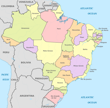 A extensão total da fronteira do Brasil com os países sul-americanos é de 16.885,7 quilômetros.  Na América do Sul, apenas Chile e Equador não se conectam com o Brasil. 