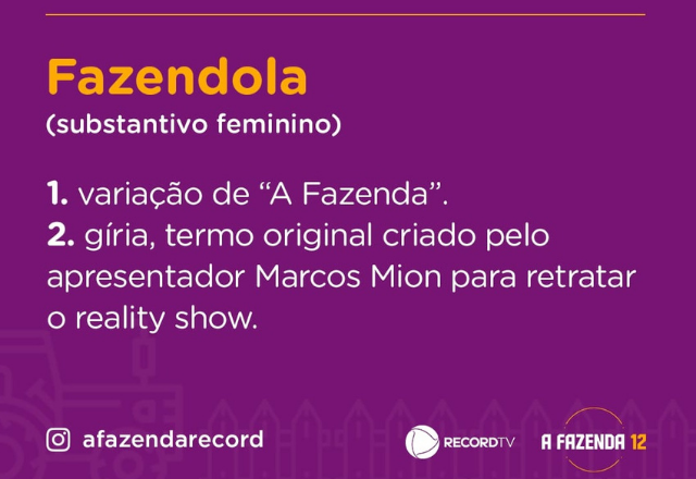 Dicionário Fazendês: saiba os novos termos usados em A Fazenda 15