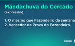 O Mandachuva do Cercado é, segundo Adriane Galisteu, o todo poderoso de A Fazenda por uma semana. Quem não gostaria de conquistar o chapéu do Fazendeiro, não é mesmo? 