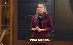 Se Rachel Sheherazade toma a palavra nas dinâmicas de apontamento, podemos esperar aquele discurso cheio de argumentos. 'Pisa menos' é a legenda ideal para o momento! 