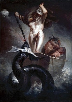  A Lenda de Thor inspirou obras de arte sobre episódios da mitologia. Entre elas, a luta de Thor contra a serpente Jormungand, filha de Loki, na pintura do suíço Johann Heinrich Füssli (1741-1825 - foto), que integra o acervo da Academia Real Inglesa. 