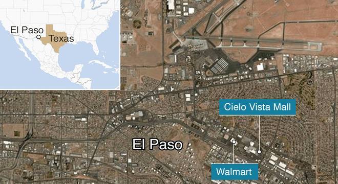 A map shows the location of the shooting