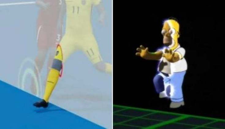 A nova tecnologia do VAR fez torcedores lembrarem de 'Os Simpsons'.