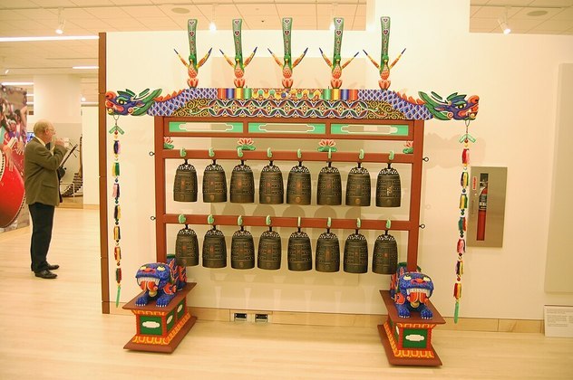 A propósito, os bianzhong foram exportados para outros países como Vietnã, onde foram usados em cerimônias na antiga capital imperial de Hué; Coreia durante a dinastia Song; e Japão. 