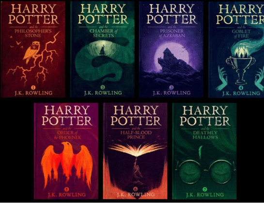 A saga conta com sete livros: ‘Harry Potter e a Pedra Filosofal’; 