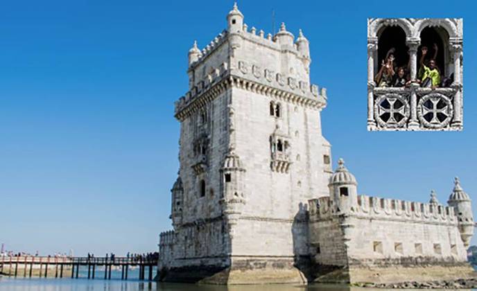 A torre tem 30m de altura, 5 andares, e uma arquitetura em estilo manuelino com influência islâmica, e entalhes de cruzes de Malta, símbolo das naus portuguesas (no detalhe). A construção, ponto turístico imperdível em Belém, é Patrimônio Mundial da Humanidade (Unesco) e uma das Sete Maravilhas de Portugal.