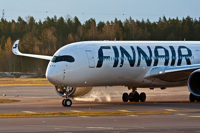 A350 da Finnair: excursão de pista