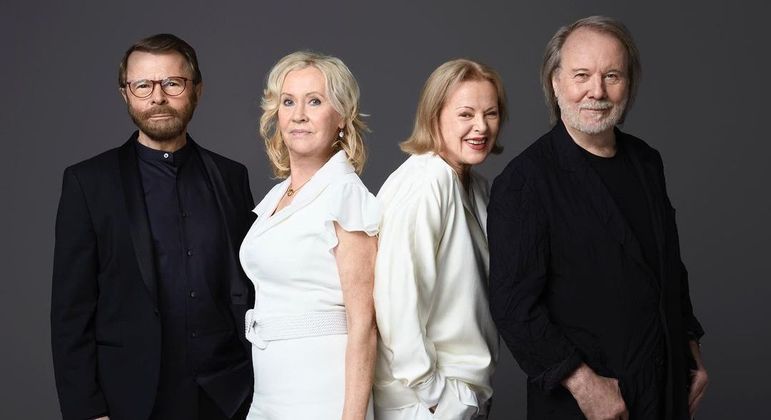 Da esquerda para a direita: Björn Ulvaeus, Agnetha Fältskog, Anni-Frid Lyngstad e Benny Andersson