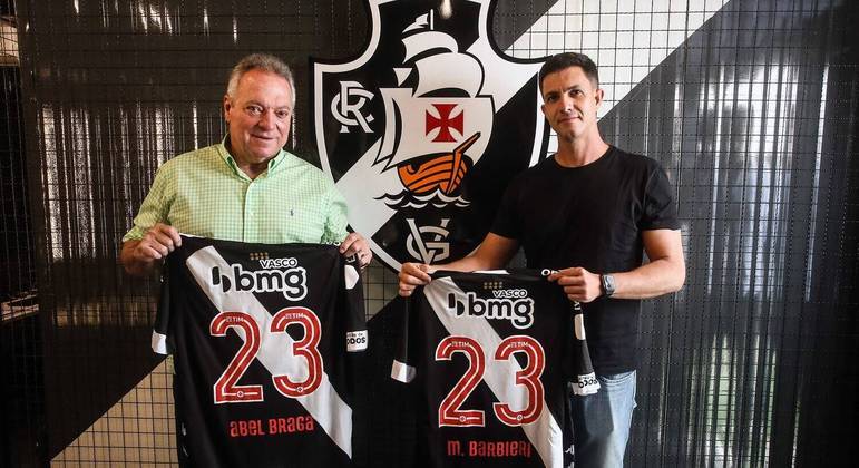 Abel Braga, diretor técnico, e Maurício Barbieri, treinador do Vasco