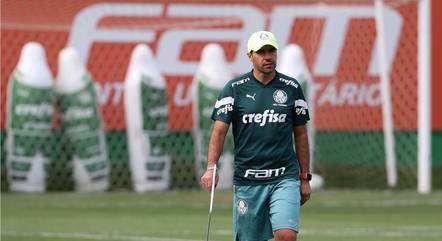 Abel Ferreira em treino pelo Palmeiras 