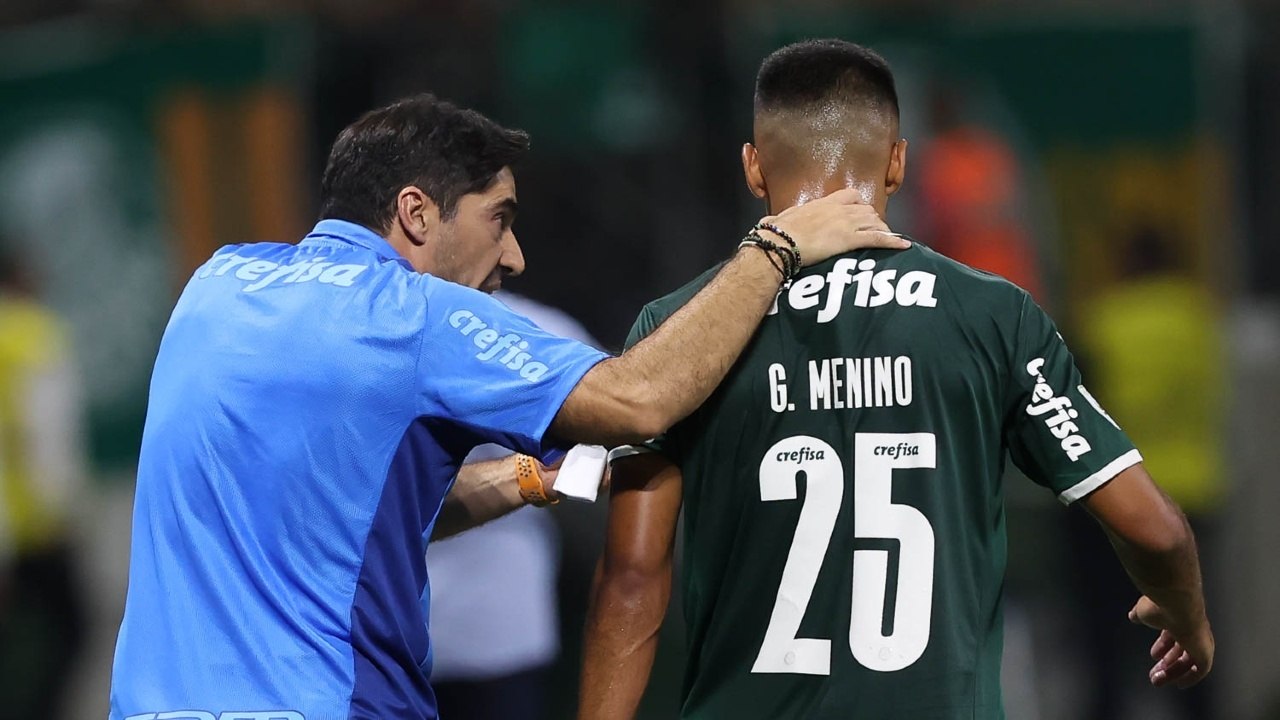 Sao Paulo - SP - 07-03-2021 - ESPORTES/COPA DO BRASIL FINAL - gabriel  menino comemora Palmeiras enfrenta a equipe do Gremio neste Domingo (07) em  jogo valido pela final da copa do