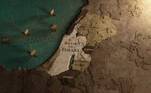 Logo no início das aberturas, um mapa de Israel mostra a divisão dos territórios israelita e filisteu. Os maiores inimigos de Israel eram chamados de 