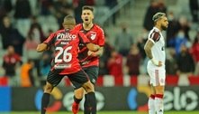Flamengo marca no fim e empata com o Athletico-PR na 1ª semifinal