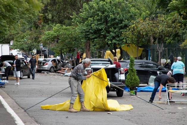 Acampamento de bolonaristas na zona sul de São Paulo