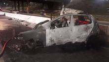 Duas pessoas morrem após carro atingir mureta no Anel Rodoviário 