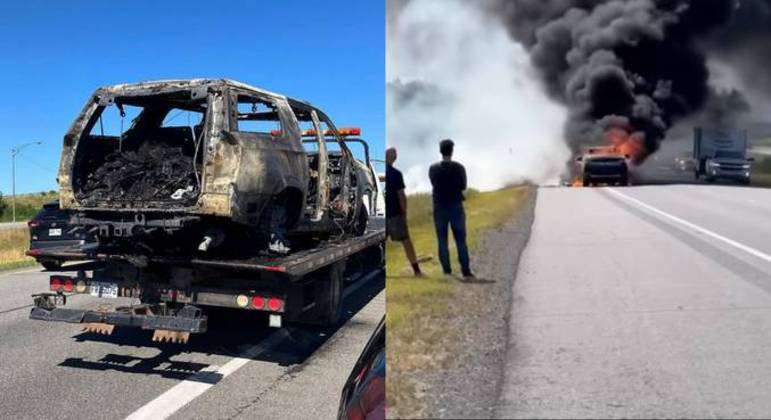 Incêndio destruiu carro da banda
