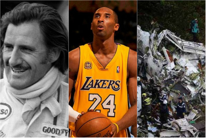 A morte de Kobe Bryant em um acidente de helicóptero trouxe à mente outros trágicos acidentes aéreos. Em todos eles, o mundo do esporte ficou abalado com as fatalidades. Relembre a seguir
