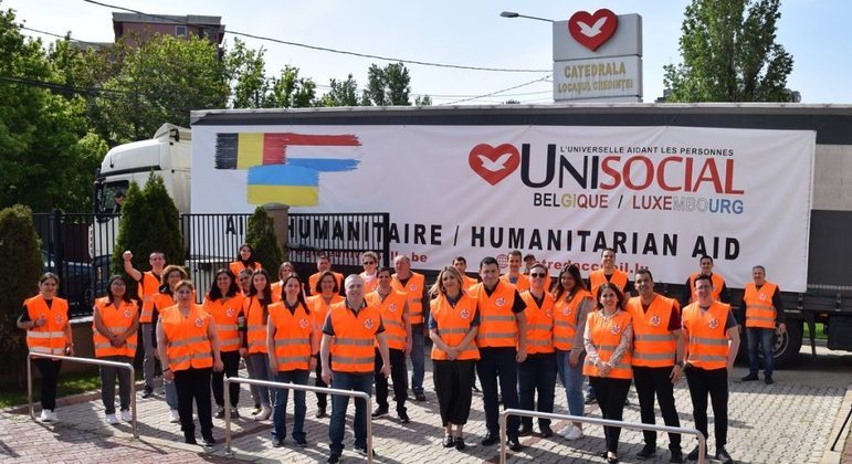 Ajuda humanitária a refugiados ucranianos foi enviada pela Universal