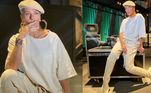 Na  quinta Prova das Mulheres, Adriane provou que é fã de boina. A apresentadora usou o adereço para dar um toque especial a um look despojado em off white