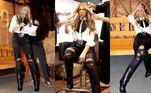 Na quarta-feira (13), Galisteu brilhou com figurino country para celebrar a primeira Fazendeira mulher da temporada. A loira apostou em camisa western e calça destroyed com detalhes em couro. O ponto alto do look foi o combo gravata e fivela texturizada com a figura de um cavalo. Uau!                           