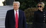 Às 10 horas da manhã, Trump e Melania Trump deixaram a Casa Branca em direção a base militar Andrews onde embarcaram no Air Force 1 em direção a Flórida, onde vão viver agora