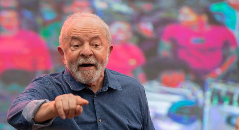 O presidente eleito Luiz Inácio Lula da Silva durante evento