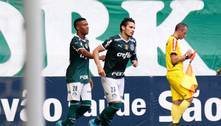 Palmeiras volta ao Allianz, vence o Santo André e continua líder