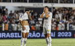 SantosDepois de dois anos brigando contra o rebaixamento, o Santos enfim perdeu a queda de braço contra a própria incompetência e caiu para a Série B em 2023. O ano, que terminou com o time sendo rebaixado pela primeira vez em sua história, teve também, pela terceira vez consecutiva, o Peixe eliminado na fase de grupos e quase caindo no Paulistão, além das eliminações precoces na Copa do Brasil e Sul-Americana, competições que o clube não disputará no próximo ano