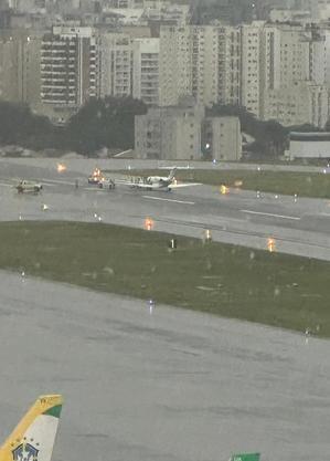 Aeronave acidentada em Congonhas: paralisação no aeroporto