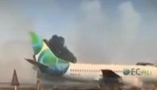 Incêndio na savana fecha pista de aeroporto na África do Sul