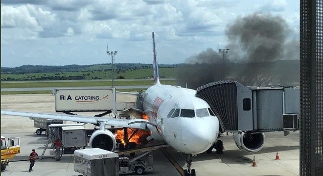 Fogo assustou passageiros em Confins (MG) 