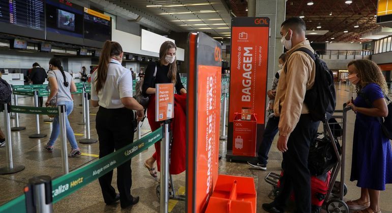 Saguão do Aeroporto JK, em Brasília
