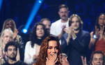 Durante o discurso no palco, Anitta agradeceu a família e aos fãs pela conquista