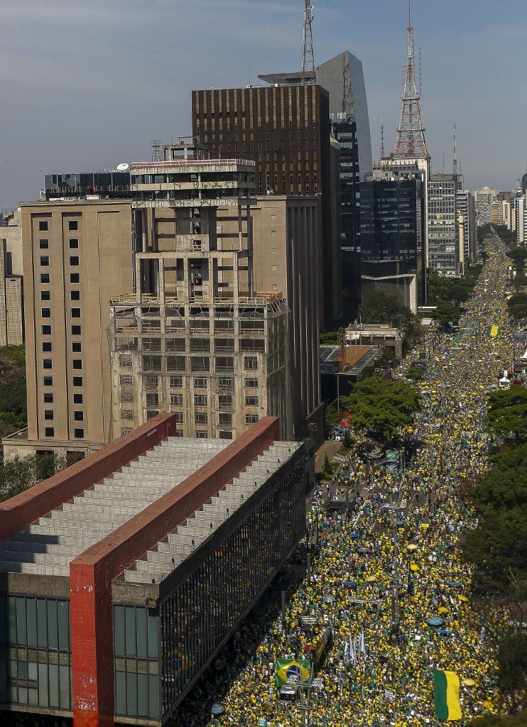 Multidão na Avenida Paulista para acompanhar o discurso de Jair Bolsonaro no 7 de setembro