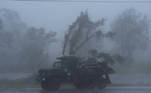 US-WEATHER-STORM
A truck is seen in heavy winds and rain from hurricane Ida in Bourg, Louisiana on August 29, 2021. Hurricane Ida struck the coast of Louisiana Sunday as a powerful Category 4 storm, 16 years to the day after deadly Hurricane Katrina devastated the southern US city of New Orleans."Extremely dangerous Category 4 Hurricane Ida makes landfall near Port Fourchon, Louisiana," the National Hurricane Center wrote in an advisory.

Mark Felix / AFP
