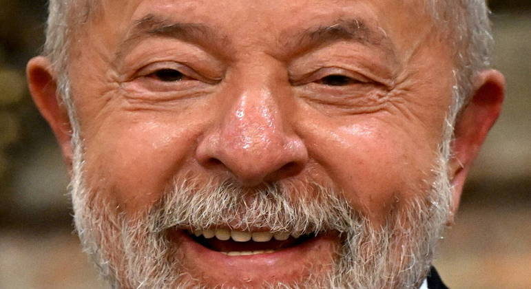 Lula durante sua primeira viagem internacional, à Argentina